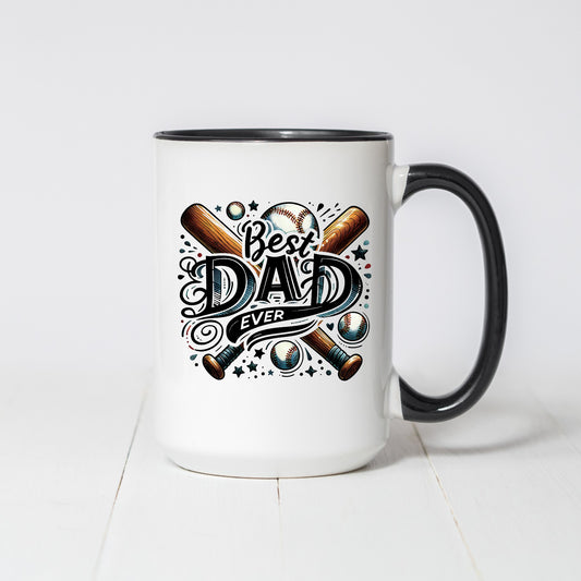 Best Dad Baseball Coffee Mug