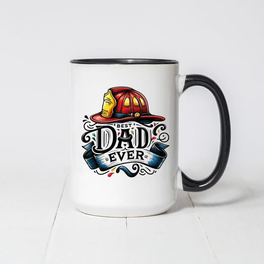 Best Dad Firefighter Coffee Mug
