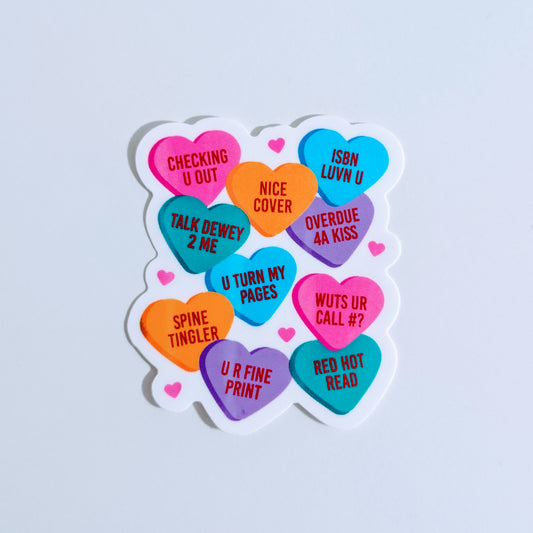 Book Hearts Sticker