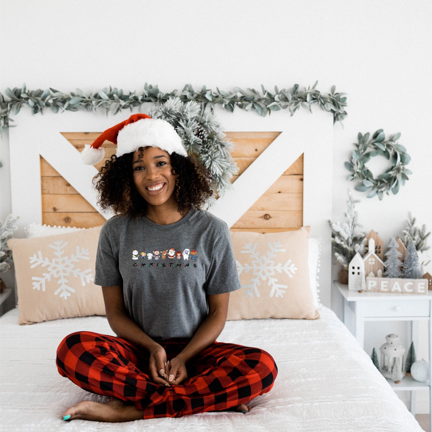 Grey Christmas Friends Tshirt