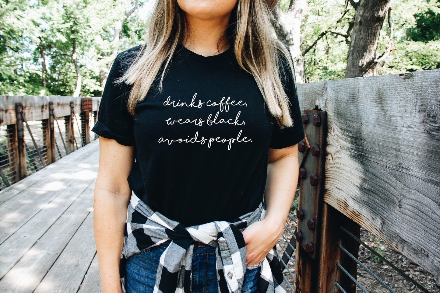 Drinks Coffee, Avoids People T-Shirt