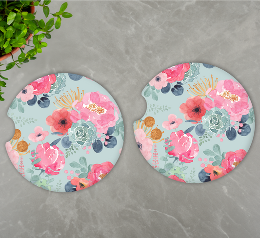 Blue Flower Coasters