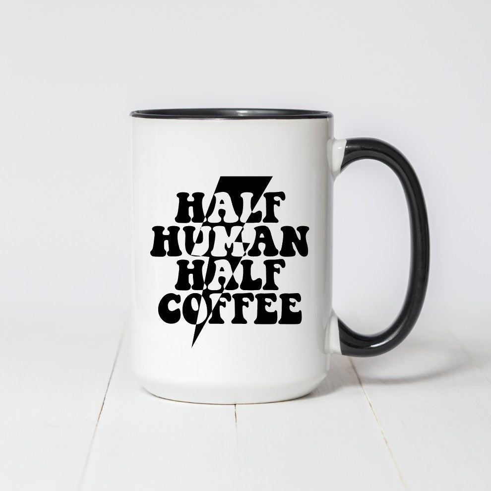 Half Human Half Coffee Coffee Mug