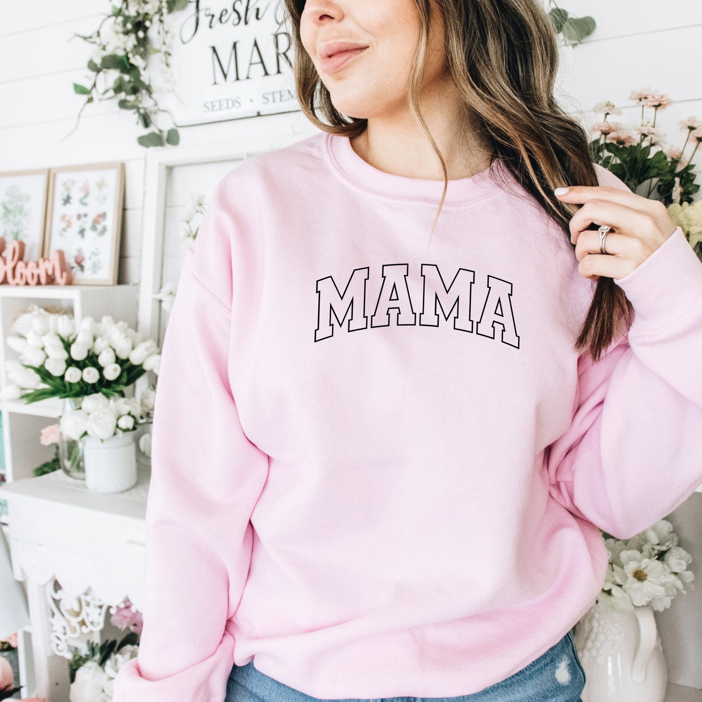Mama Varsity Tshirt/Crewneck Sweater