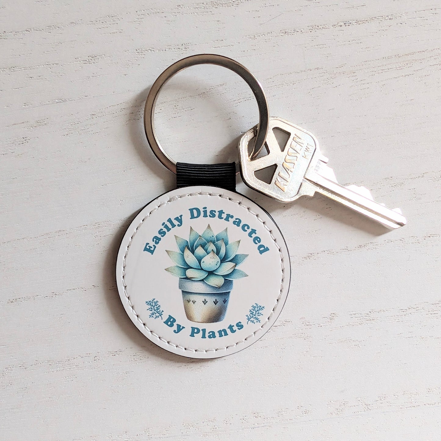 Distracted by Plants Keychain