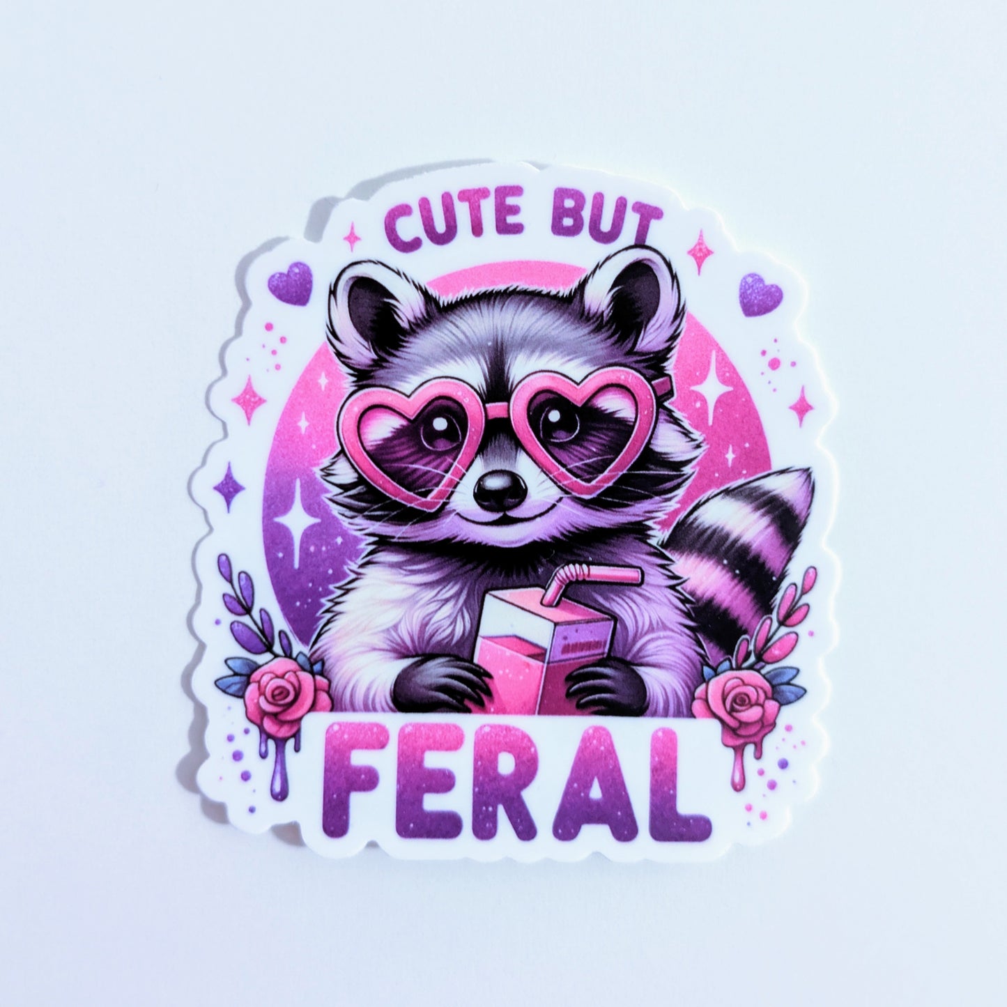 Cute but Feral Sticker