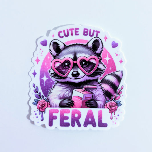 Cute but Feral Sticker