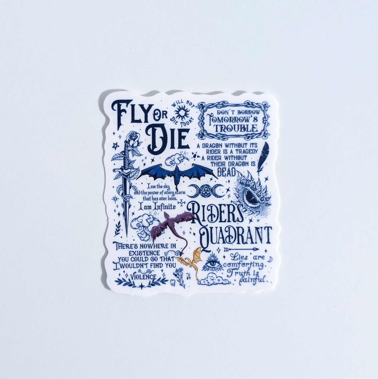 Fly or Die Fourth Wing Sticker