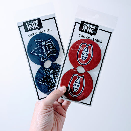 Hockey Team Car Coasters