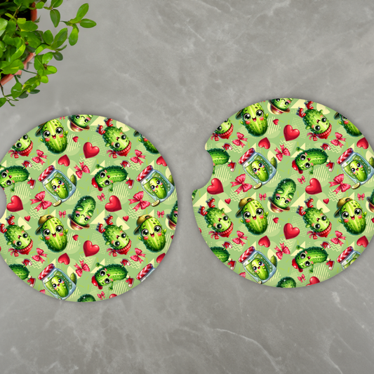 Pickle Lover Car Coasters