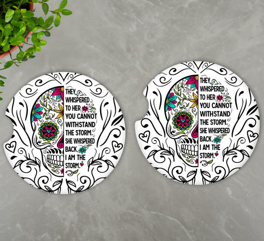 I am the Storm Car Coasters