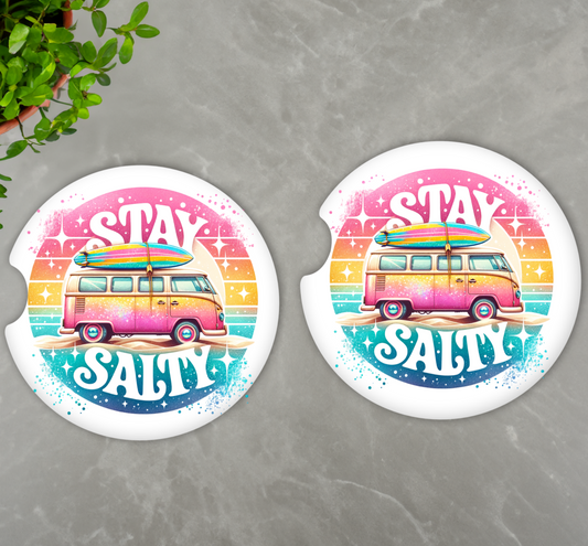 Stay Salty Car Coasters