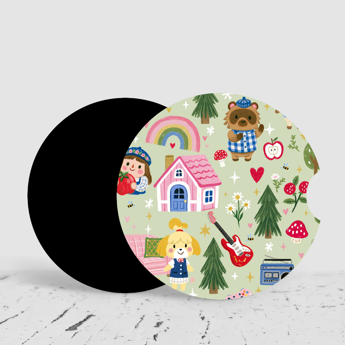 Animal Crossing Car Coasters