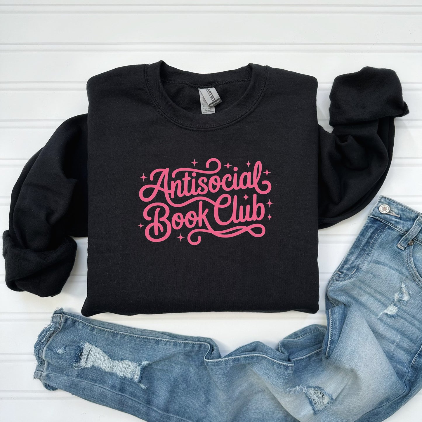 Antisocial Book Club Crewneck Sweater