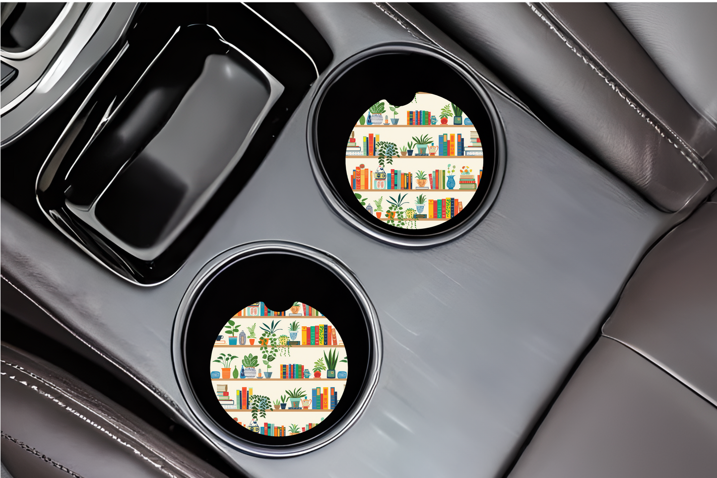 Bookshelf Car Coasters
