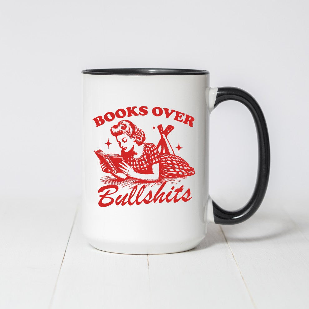 Books over Bullshits Coffee Mug