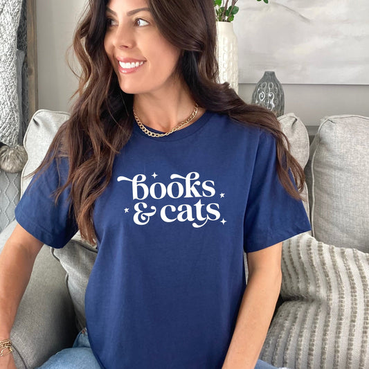 Books & Cats Unisex Tshirt