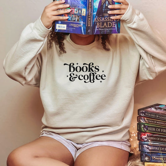 Books & Coffee Unisex Crewneck