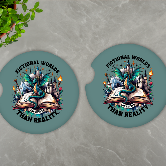 Fictional Worlds Car Coasters