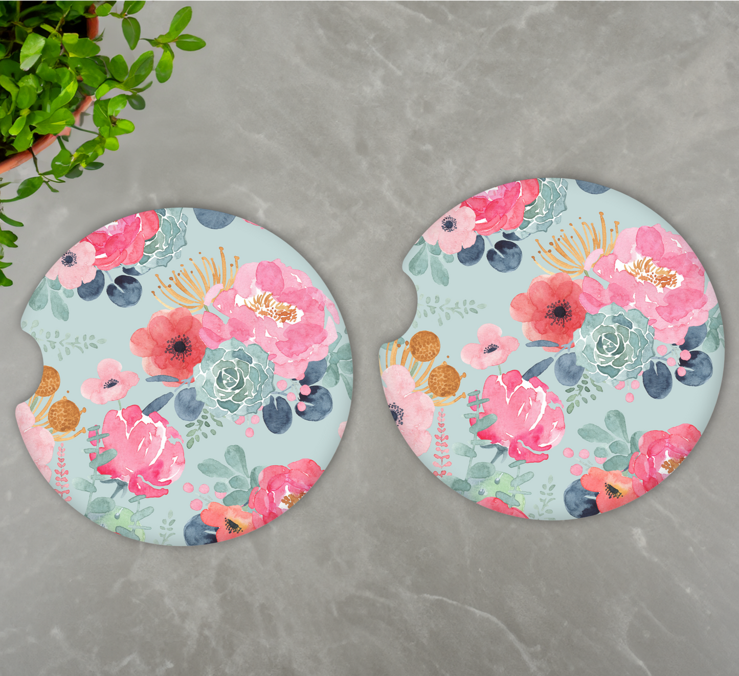 Blue Flower Coasters