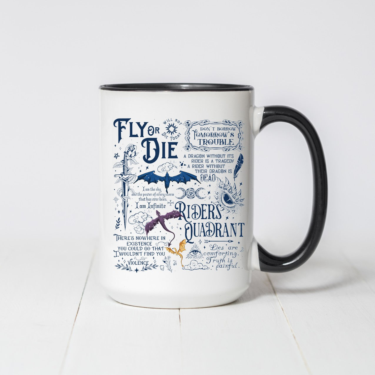 Fly or Die Riders Quadrant Coffee Mug