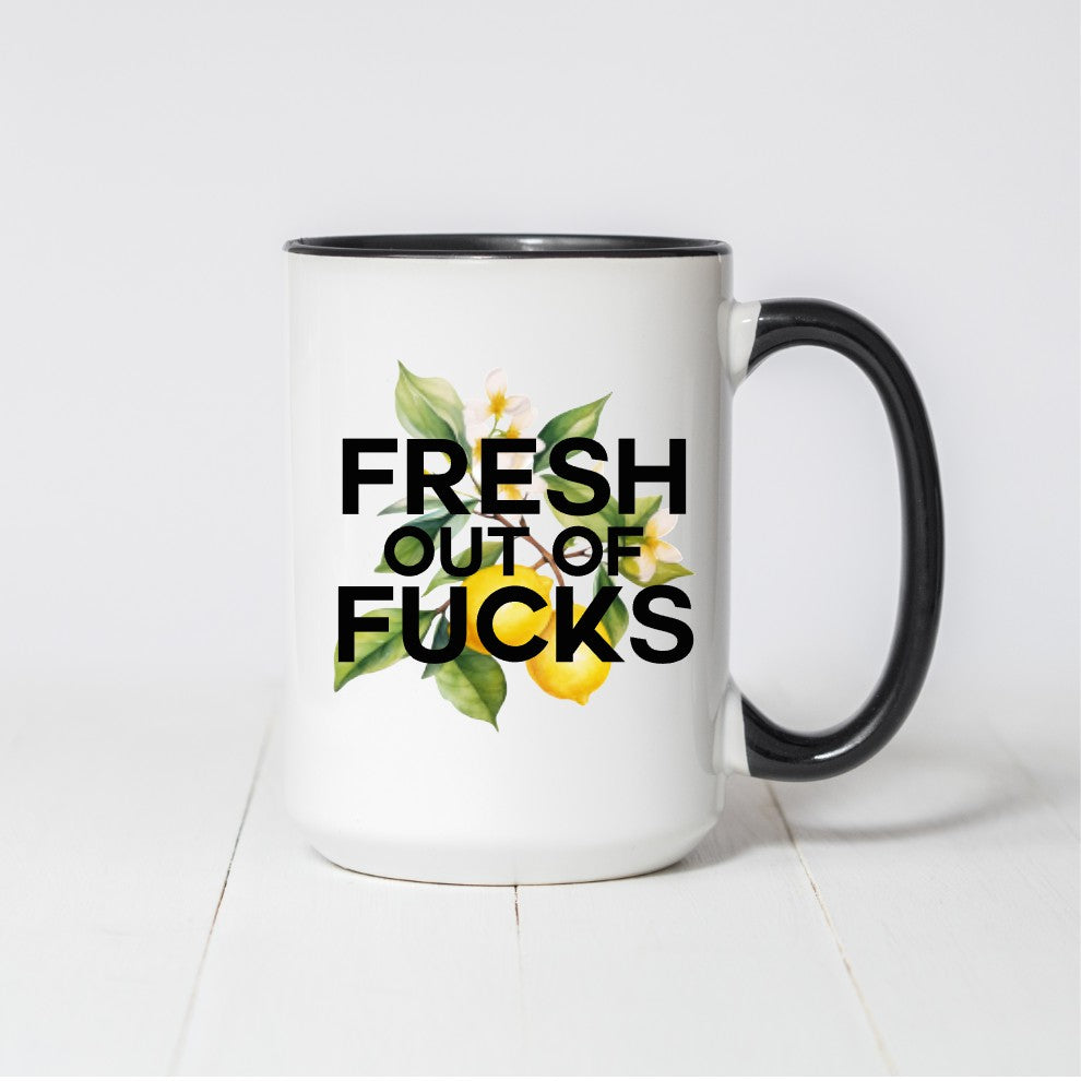Lemony Fresh out of Fucks Coffee Mug