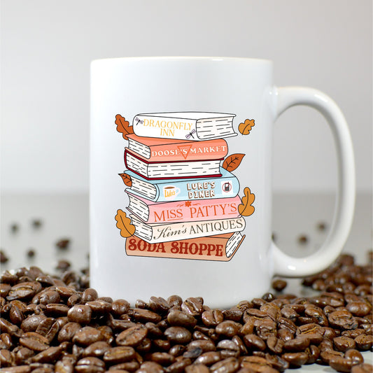 Gilmore Girls Book Stack Coffee Mug