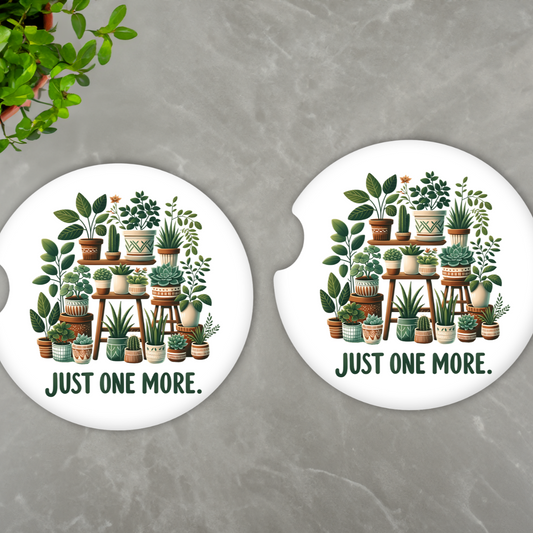 Plants Just One More Car Coasters