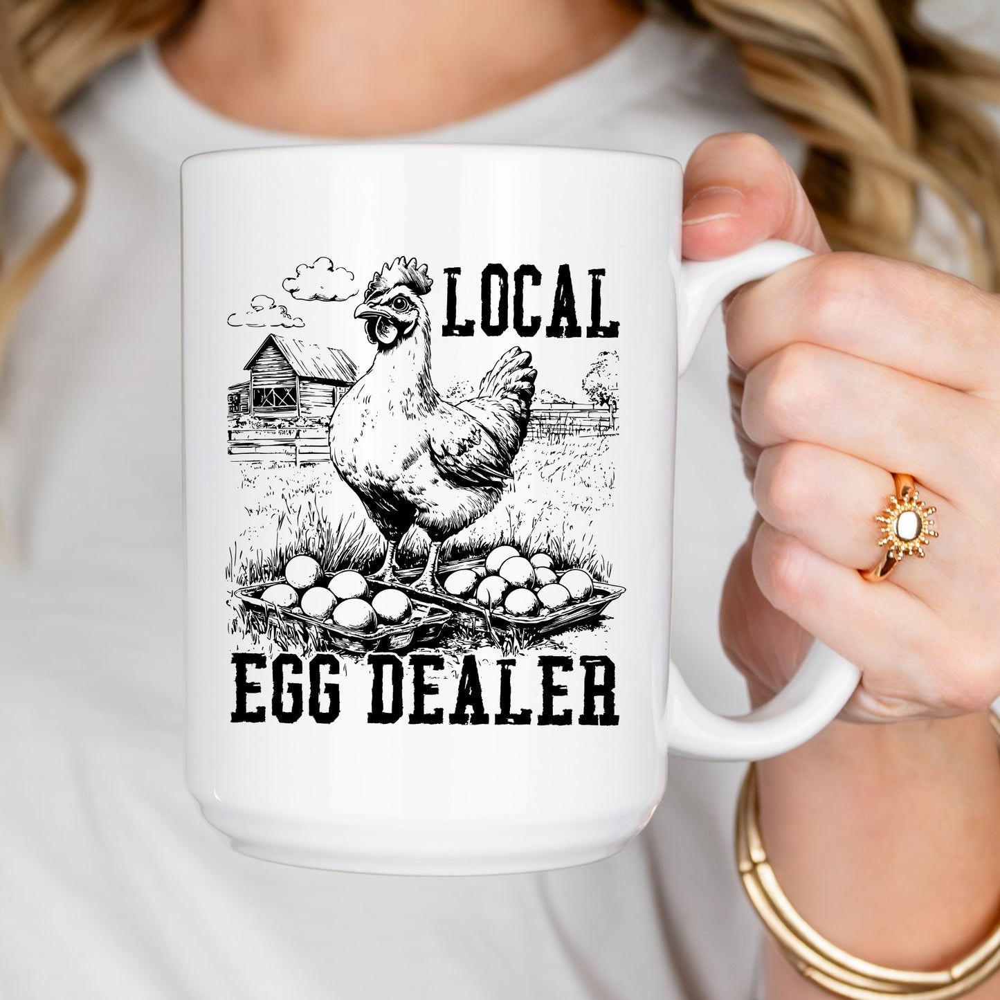 Local Egg Dealer 15oz Coffee Mug
