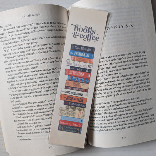 Books & Coffee Bookmark