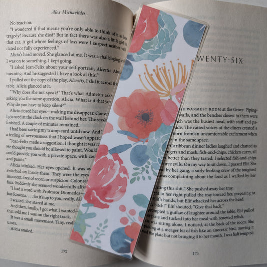 Contrast Floral Bookmark