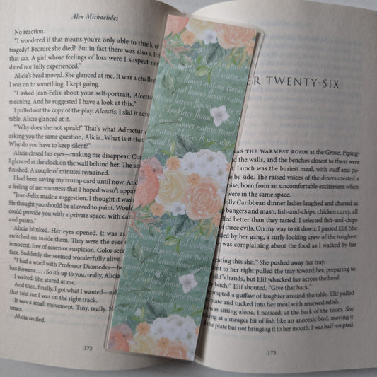 Romantic Flowers Bookmark