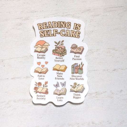 Reading Selfcare Sticker
