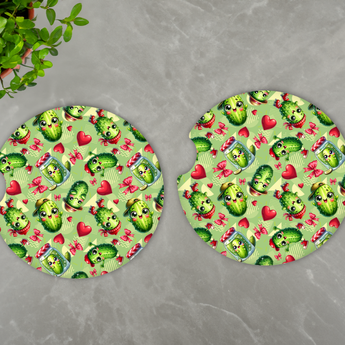 Pickle Lover Car Coasters