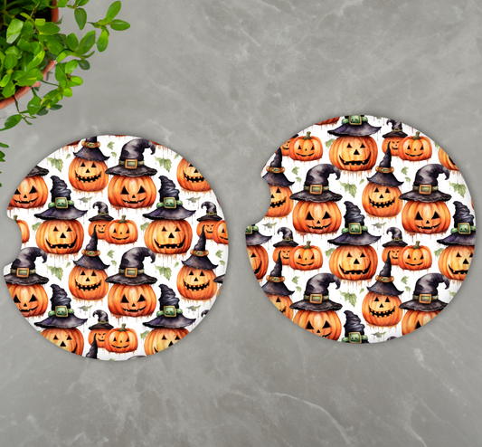 Pumpkin Witches Car Coasters