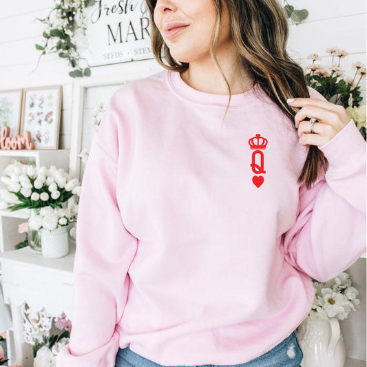 Queen of Hearts Crewneck Sweater