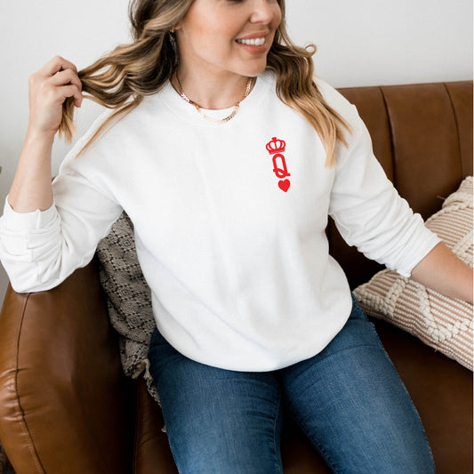 Queen of Hearts Crewneck Sweater