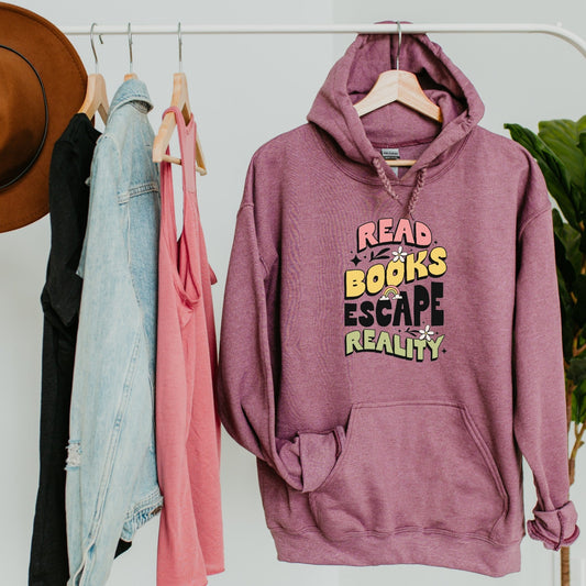 Read Books, Escape Reality Unisex Hoodie