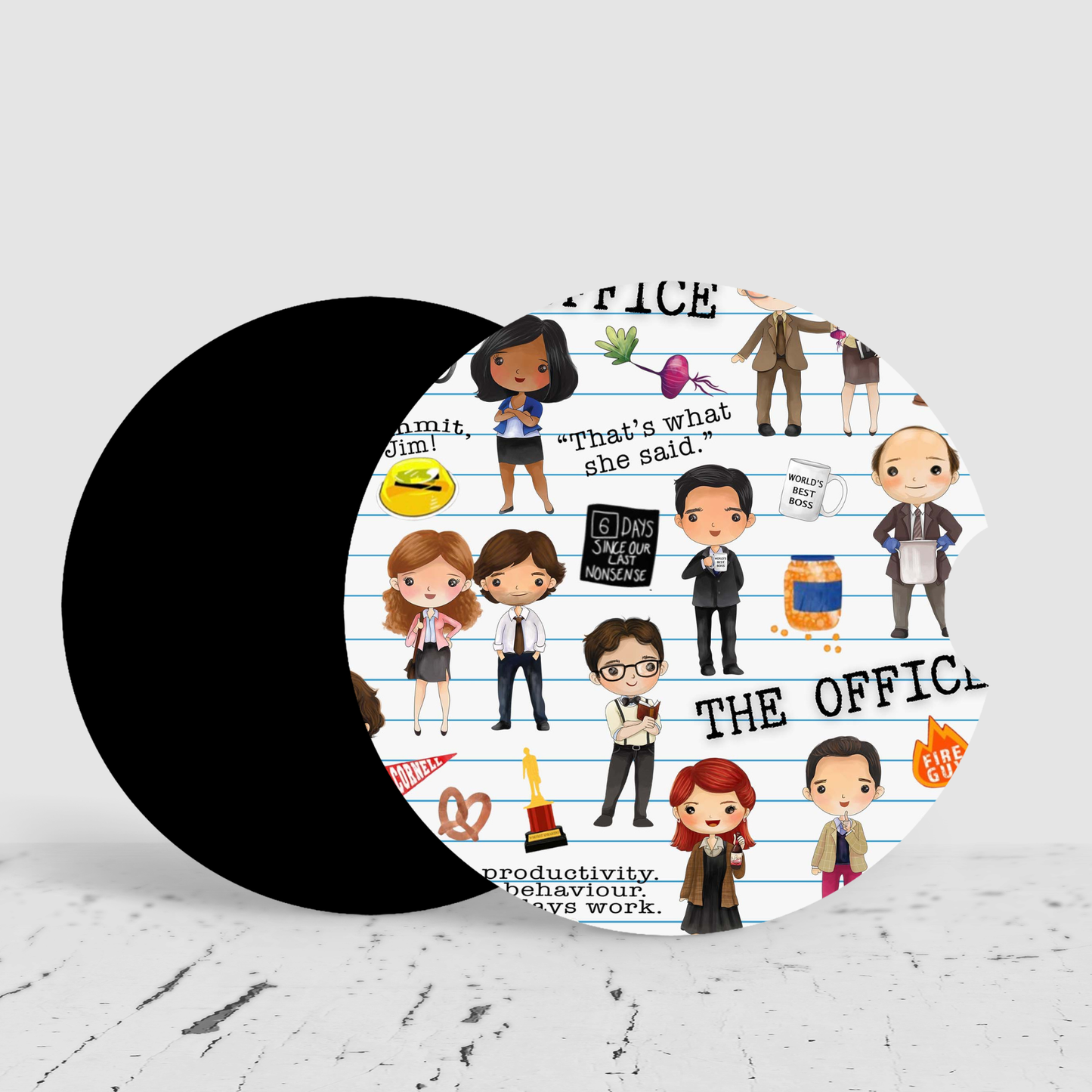 The Office Car Coasters