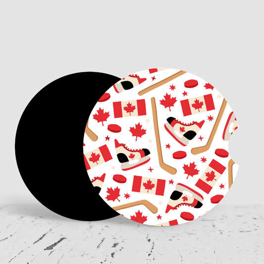 Canadian Hockey Car Coasters