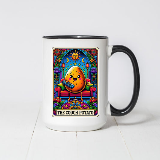 The Couch Potato Tarot Card Coffee Mug