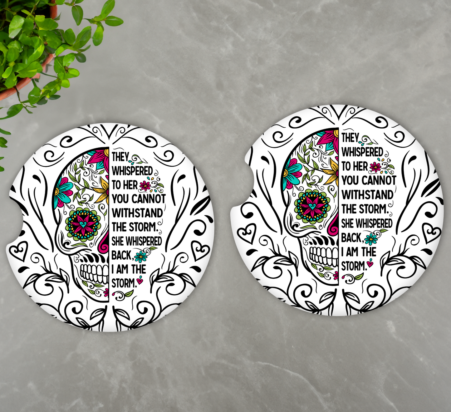 I am the Storm Car Coasters