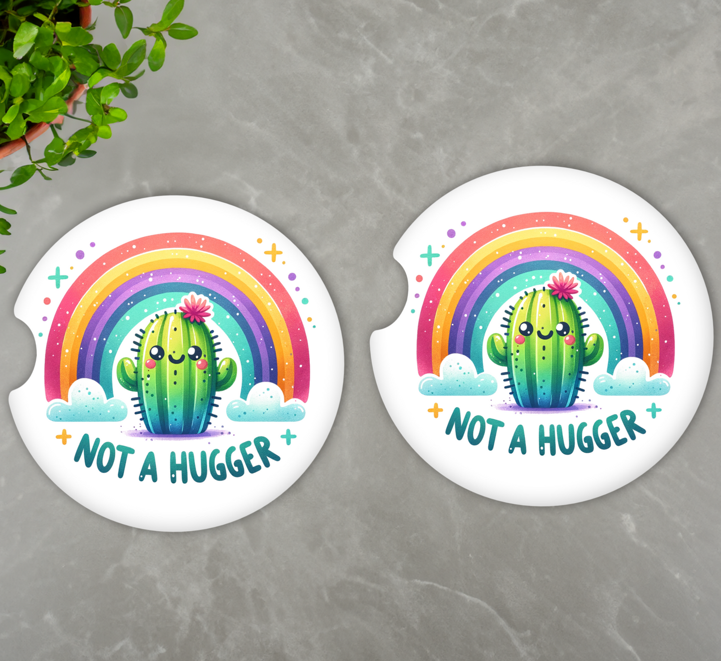 Not a Hugger Car Coasters