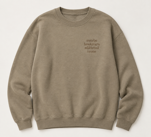 Maybe Books Embroidered Sweater