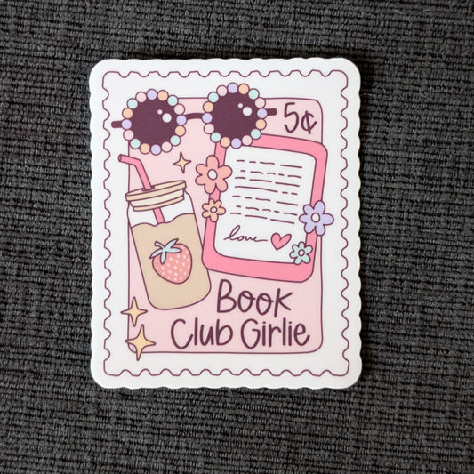 Book Club Girlie Sticker