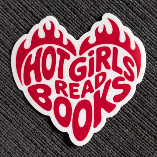 Hot Girls Read Books Sticker